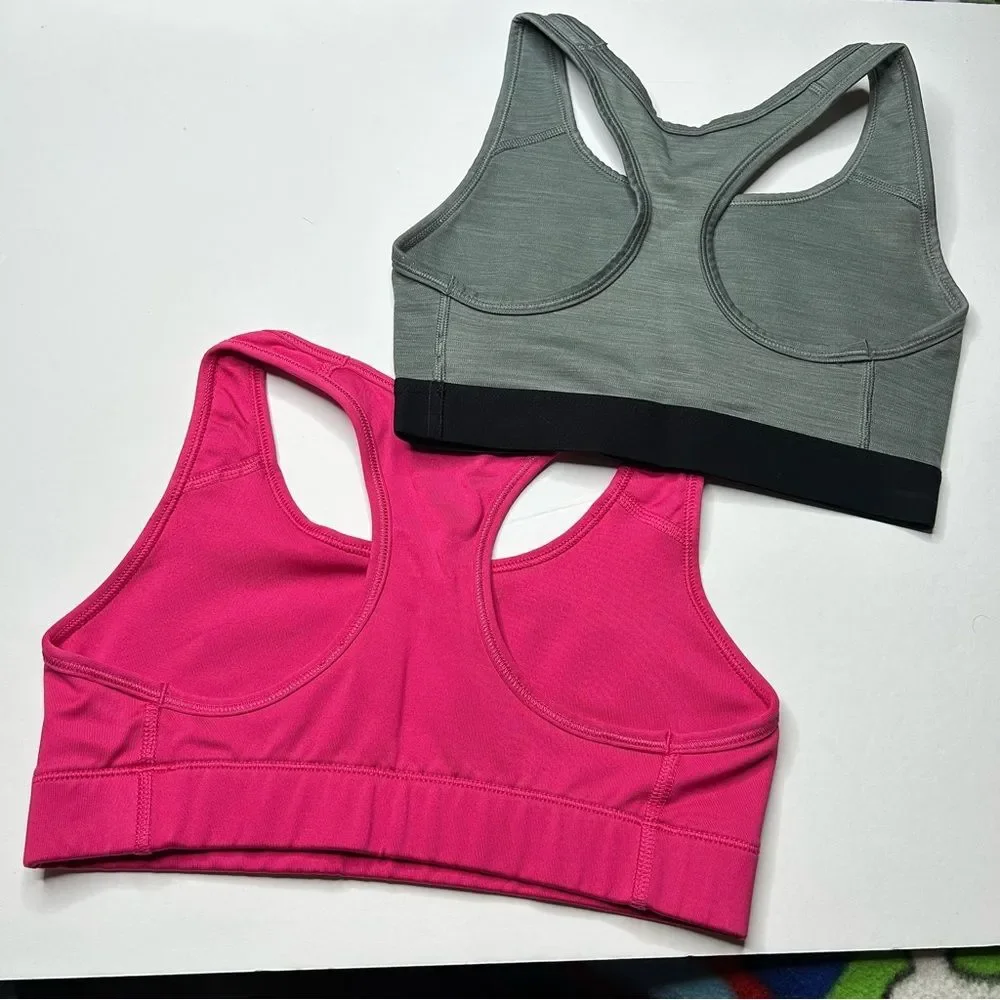 Nike Pink and Gray Unlined Sports Bra Bundle XS